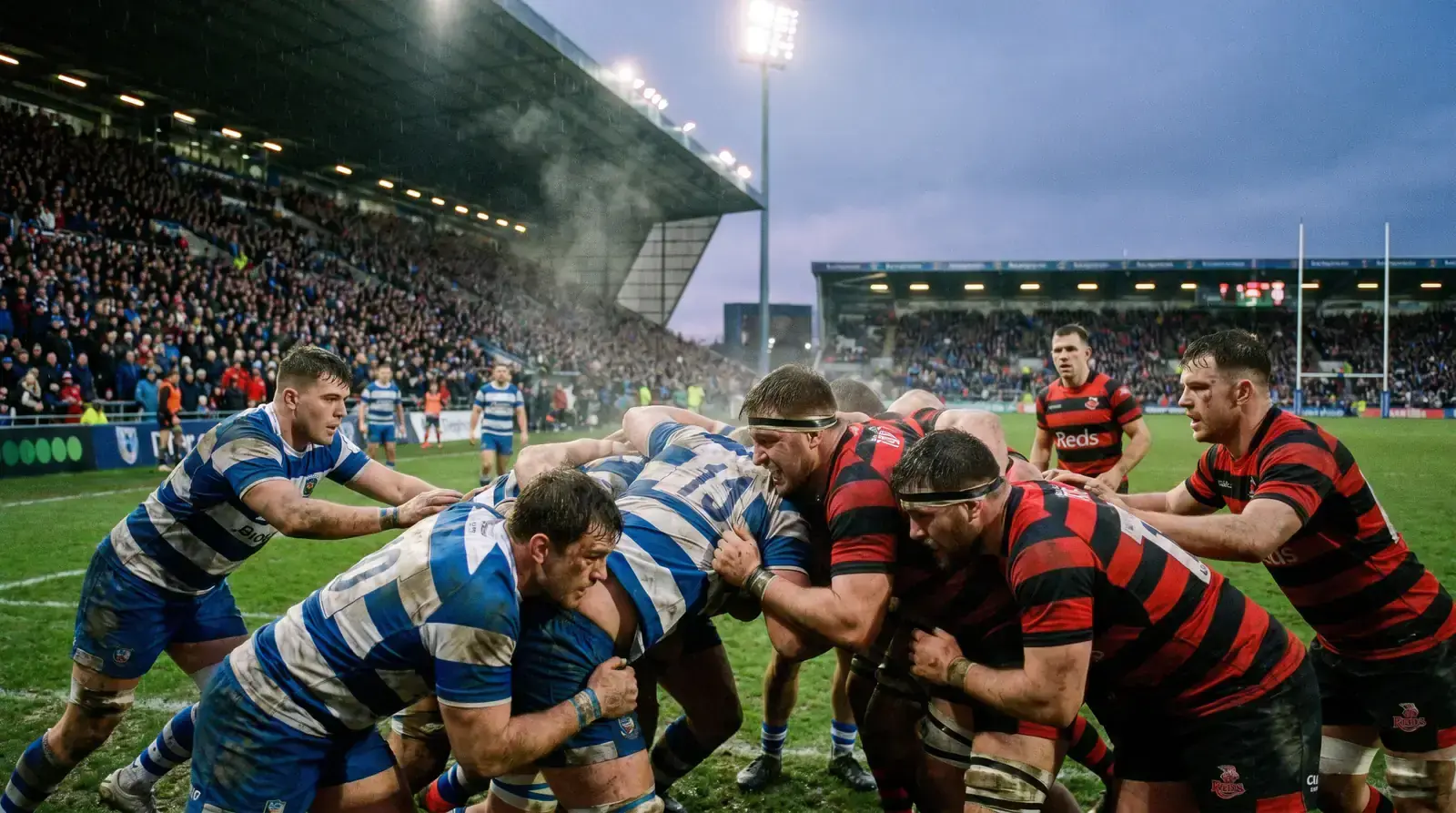 Champions Cup floodlit rugby fixture between a French and an English club